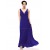 A-Line V-Neck Long Royal Blue Chiffon Bridesmaid Dresses/Wedding Party Dresses BD010244