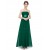 A-Line Empire Strapless Long Green Chiffon Bridesmaid Dresses/Wedding Party Dresses/Maternity Dresses BD010249