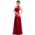 Empire One-Shoulder Red Long Chiffon Bridesmaid Dresses/Evening Dresses BD010270