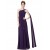 Empire One-Shoulder Long Purple Chiffon Bridesmaid Dresses/Evening Dresses/Maternity Dresses BD010295