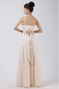 A-Line Spaghetti Strap Chiffon Long Bridesmaid Dresses/Wedding Party Dresses BD010307