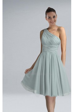 A-Line One-Shoulder Short Chiffon Bridesmaid Dresses/Wedding Party Dresses BD010456