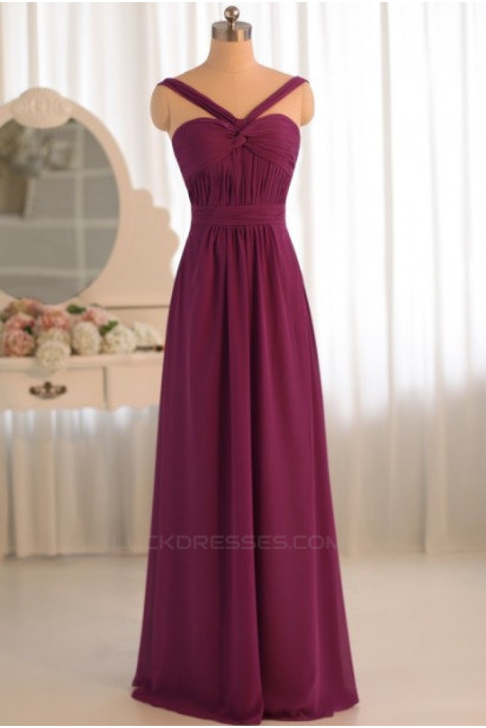 A-Line Chiffon Floor-Length Bridesmaid Dresses/Wedding Party Dresses BD010499