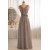 A-Line Grey Chiffon Floor-Length Bridesmaid Dresses/Wedding Party Dresses BD010500
