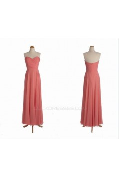 A-Line Sweetheart Long Chiffon Bridesmaid Dresses/Evening Dresses BD010541