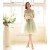 Short Cap-Sleeve Tulle Green Bridesmaid Dresses/Evening Dresses BD010590