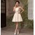 A-Line Strapless Short Bridesmaid Dresses/Evening Dresses BD010597