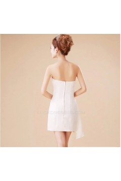 A-Line Strapless Short Beaded Bridesmaid Dresses/Evening Dresses BD010610