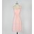 A-Line One-Shoulder Short Pink Chiffon Bridesmaid Dresses/Evening Dresses BD010640