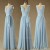 A-Line V-Neck Long Blue Chiffon Bridesmaid Dresses/Wedding Party Dresses BD010709
