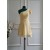 A-Line Short One-Shoulder Yellow Chiffon Bridesmaid Dresses/Wedding Party Dresses BD010773
