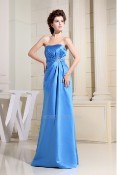 Beading Sleeveless Satin Floor-Length A-Line Prom/Formal Evening Dresses 02010006