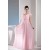 Sheath/Column Floor-Length Chiffon Long Pink Bridesmaid Evening Dresses 02010036