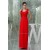 Floor-Length Criss Cross Sweetheart Sheath/Column Best Long Red Bridesmaid Dresses 02010041