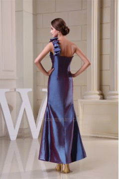 Sheath/Column Ankle-Length Sleeveless Taffeta Best Long Bridesmaid Dresses 02010085