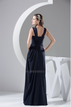 Sheath/Column Simple Style Floor-Length Chiffon Sleeveless Best Bridesmaid Dresses 02010088