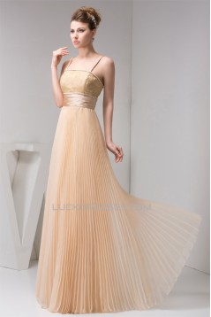 A-Line Spaghetti Strap Lace and Chiffon Long Bridesmaid Dresses 02010112