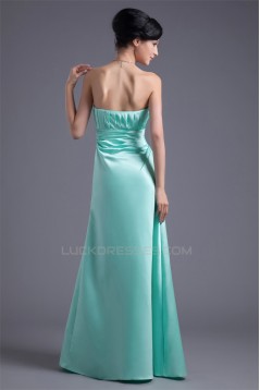 Beading Sleeveless A-Line Floor-Length Strapless Long Bridesmaid Dresses 02010134
