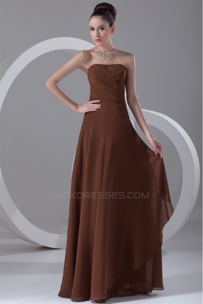 A-Line Sleeveless Long Chiffon Bridesmaid Dresses 02010140