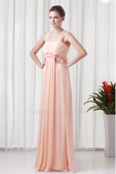 Halter Floor-Length Sleeveless Ruffled Chiffon Bridesmaid Dresses Maternity Evening Dresses 02010166