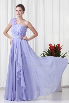 Sleeveless Sheath/Column Floor-Length One-Shoulder Long Bridesmaid Dresses 02010196