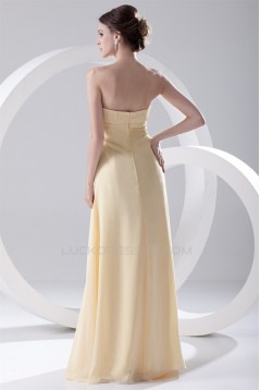 Strapless Pleats Floor-Length Sleeveless Long Bridesmaid Dresses 02010207
