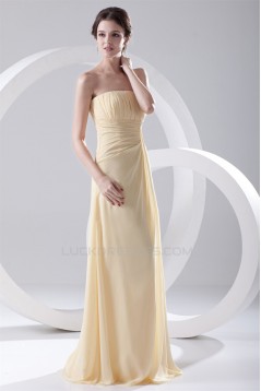 Strapless Pleats Floor-Length Sleeveless Long Bridesmaid Dresses 02010207