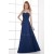 A-Line Sweetheart Pleats Taffeta Floor-Length Sleeveless Long Blue Bridesmaid Dresses 02010210