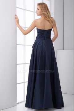Taffeta A-Line Sweetheart Floor-Length Sleeveless Long Bridesmaid Dresses 02010211