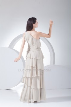 Sleeveless Floor-Length Sheath/Column One-Shoulder Long Bridesmaid Dresses 02010223