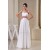 A-Line Strapless Beading Chiffon Long White Bridesmaid Dresses 02010238