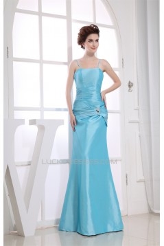 Taffeta Floor-Length Beading Spaghetti Straps Bridesmaid Dresses 02010243