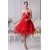 A-Line Halter Chiffon Asymmetrical Beaded Short Red Bridesmaid Dresses 02010293