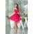 A-Line V-Neck Asymmetrical Ruffles Chiffon Short Bridesmaid Dresses 02010391