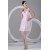 A-Line Ruffles Short/Mini Sleeveless V-Neck Best Short Pink Bridesmaid Dresses 02010456