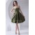 Short/Mini Pleats Strapless Taffeta A-Line Bridesmaid Dresses 02010519