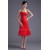 Sleeveless Knee-Length Satin A-Line Short Red Sweetheart Bridesmaid Dresses 02010527