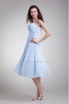 Wonderful Pleats A-Line Chiffon Short Bridesmaid Dresses 02010553