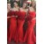 Trumpet/Mermaid Long Red Bridesmaid Dresses 3010003