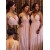 Long Pink Beaded Wedding Party Dresses Bridesmaid Dresses 3010024