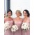 Long Pink Floor-Length Chiffon Wedding Party Dresses Bridesmaid Dresses 3010029