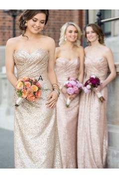 Long Sequins Sweetheart Wedding Party Dresses Bridesmaid Dresses 3010044
