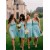 Empire Short Blue Chiffon Wedding Party Dresses Bridesmaid Dresses 3010076