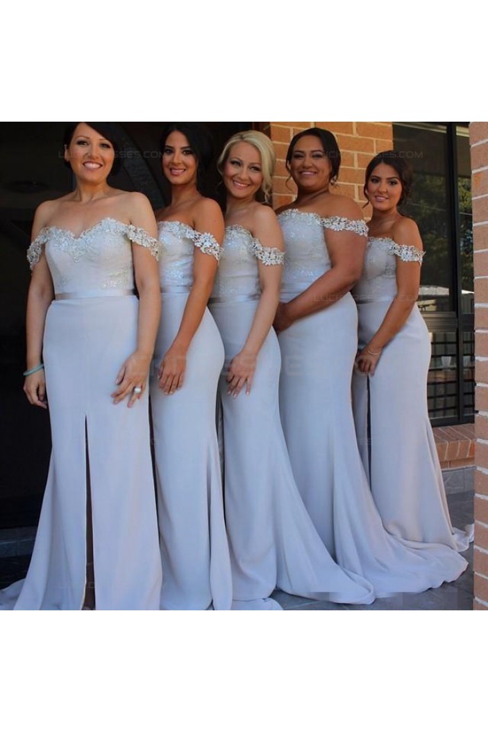 Off-the-Shoulder Lace Long Wedding Guest Dresses Bridesmaid Dresses 3010113