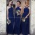 Long Navy Blue Chiffon Wedding Guest Dresses Bridesmaid Dresses 3010118