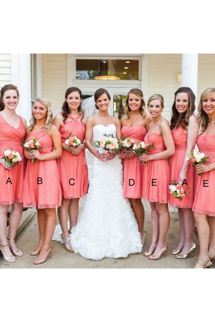 Short Chiffon Wedding Guest Dresses Bridesmaid Dresses 3010122