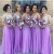 Lilac Sequins Long Chiffon Wedding Guest Dresses Bridesmaid Dresses 3010157