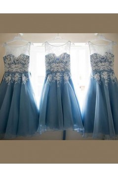 A-Line Lace Long Bridesmaid Dresses 3010328