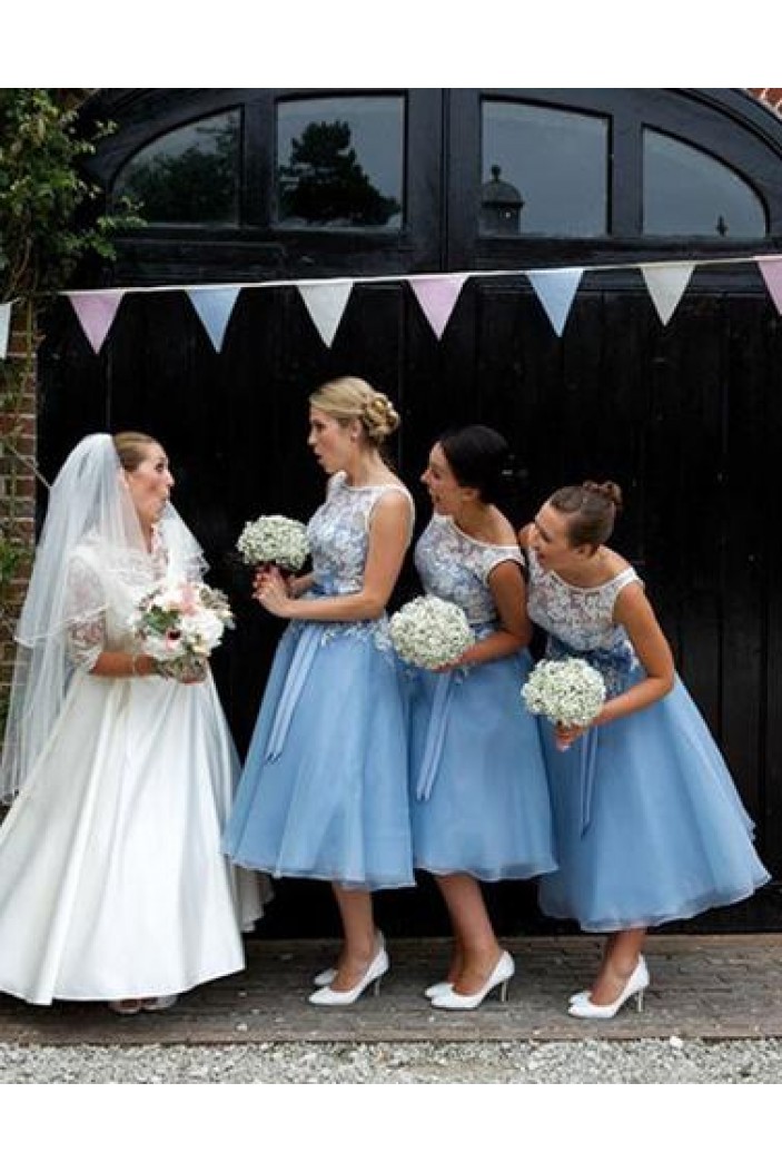 A-Line Lace Long Bridesmaid Dresses 3010328