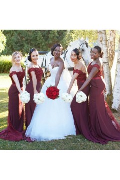 Lace Off-the-Shoulder Bridesmaid Dresses 3010329